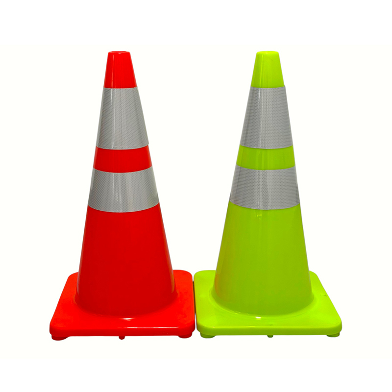 Zeer elastische PVC-verkeersveiligheidskegel met optionele verzwaarde rubberen basis voor wegcontrole en gevarenisolatie onder alle weersomstandigheden Zeer elastische PVC-verkeersveiligheidskegel met optionele verzwaarde rubberen basis voor wegcontrole en gevarenisolatie onder alle weersomstandigheden