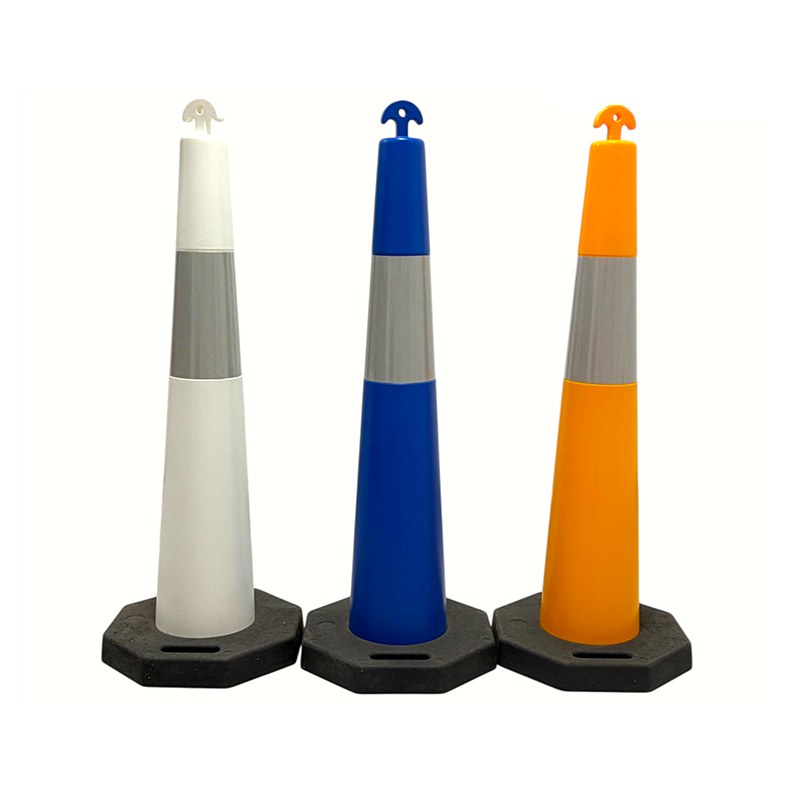 Draagbare T-TOP zeer flexibele PVC-verkeerskegel voor bouwperimeters