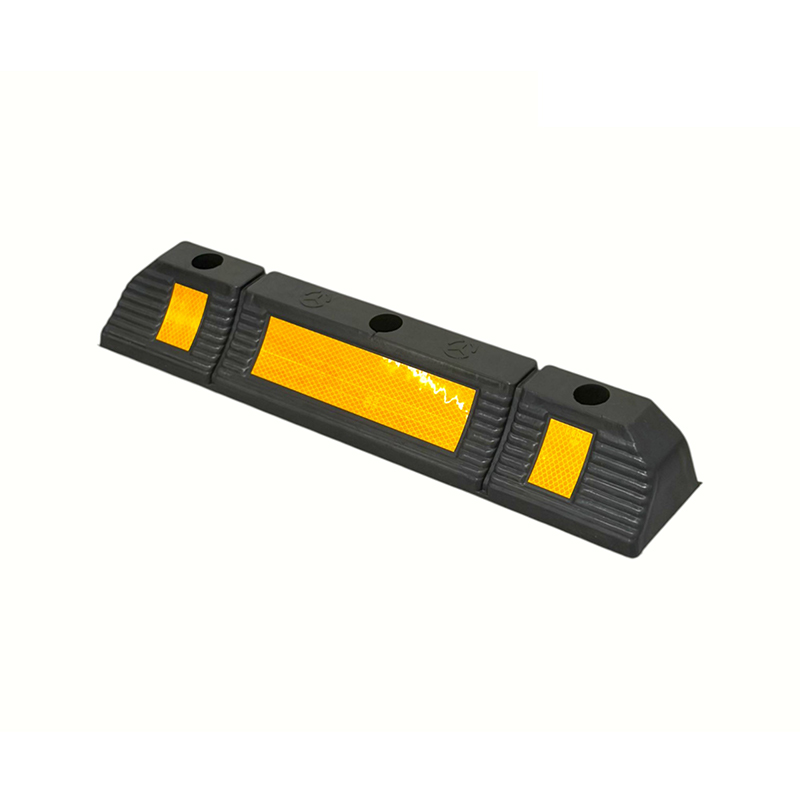 Driedelige antislip rubberen wielstoppers met hoge zichtbaarheid