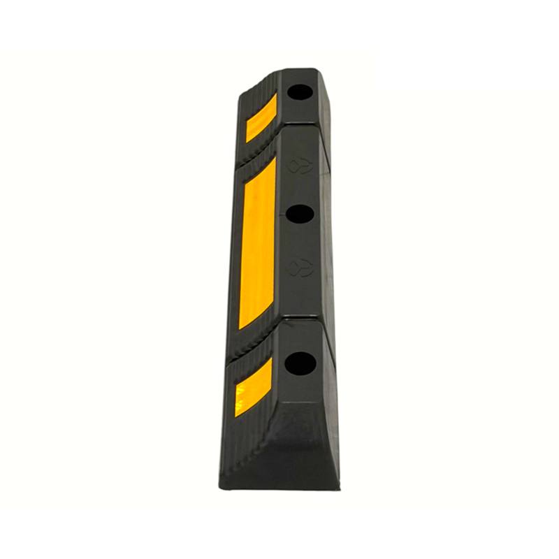 Driedelige antislip rubberen wielstoppers met hoge zichtbaarheid