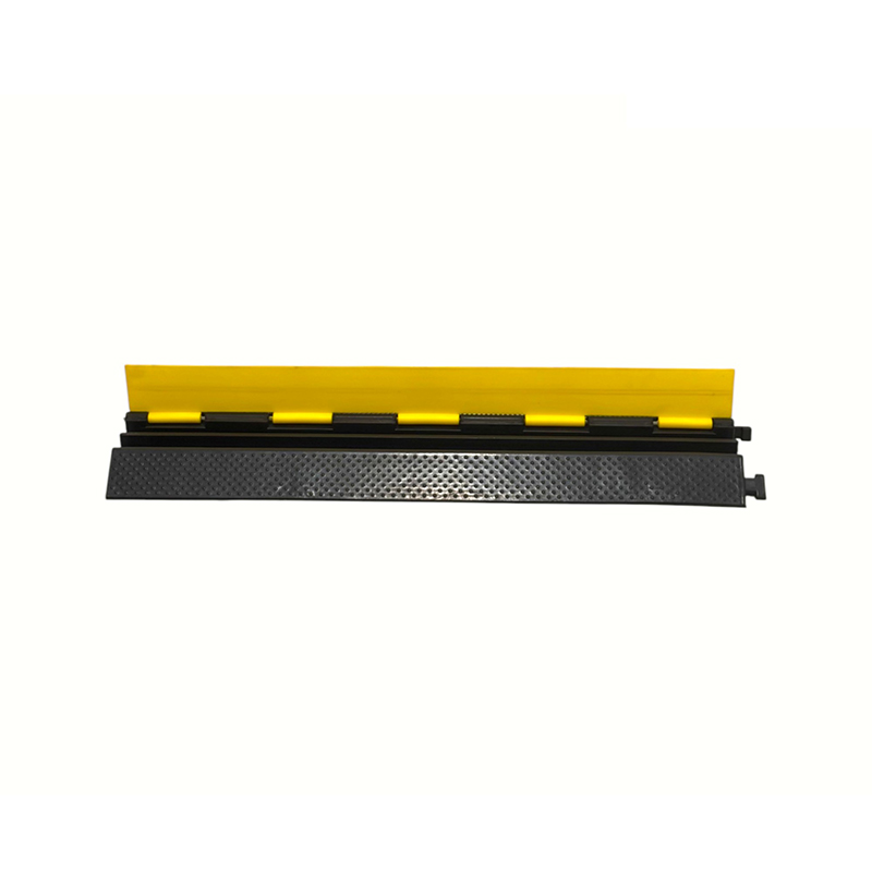 Rubberen basis Gele afdekking van technische kwaliteit 2-kanaals heavy-duty kabelbeschermer