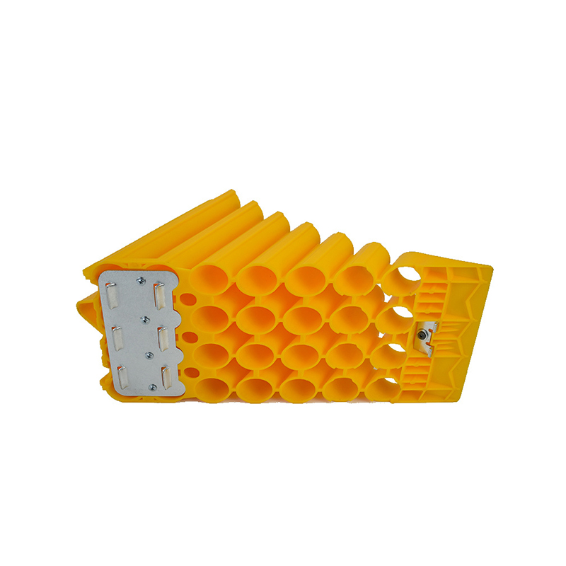 Driehoekig ontwerp met hoge grip, robuuste antislip rubberen wielstoppers Driehoekig ontwerp met hoge grip, robuuste antislip rubberen wielstoppers