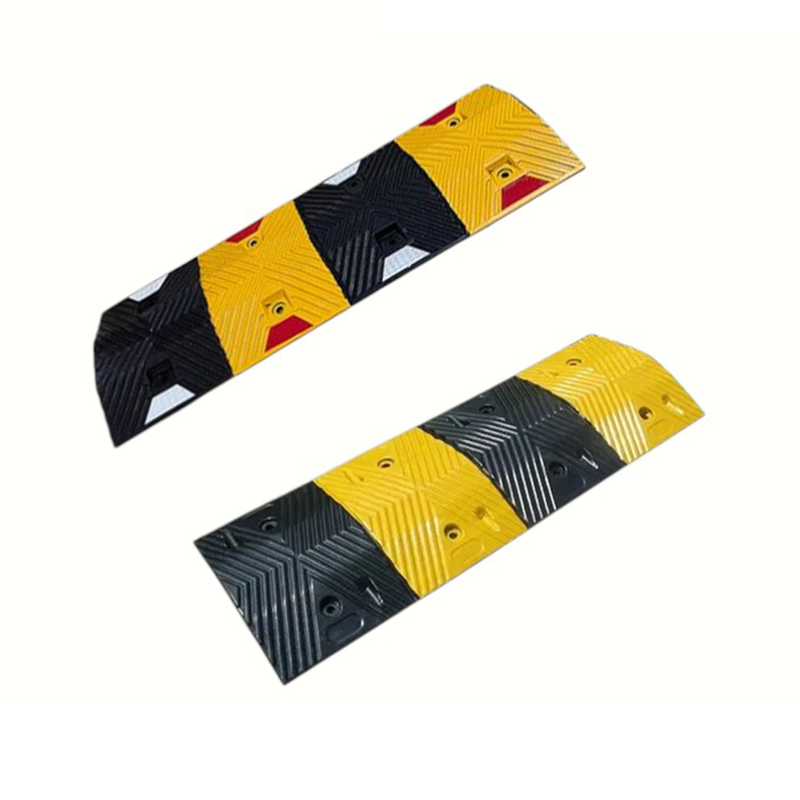 1 meter zware compressie reflecterende rubberen verkeersdrempel