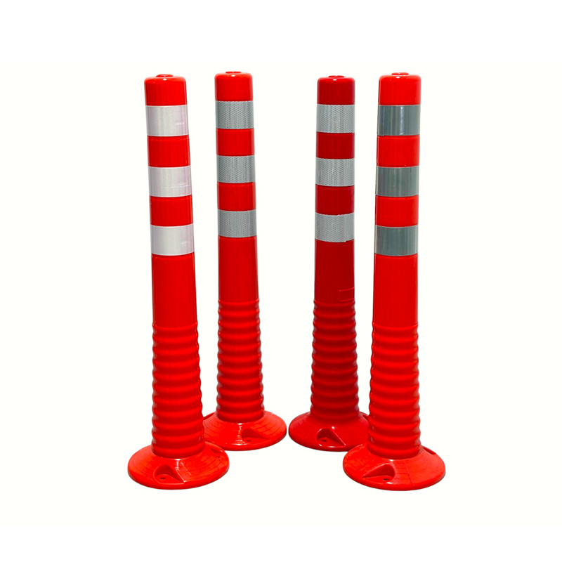 Heavy-duty flexibele TPU-waarschuwingspaal met microprismatische reflecterende folie