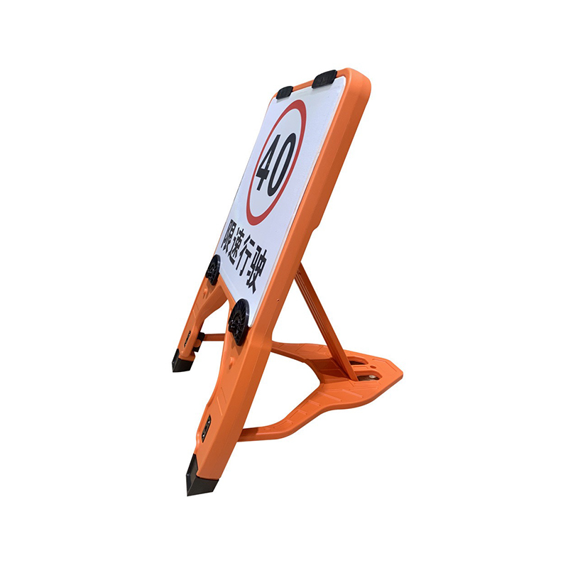 Draagbaar HDPE-kunststof vierkant uitschuifbaar verkeersbord met snelwisselclips