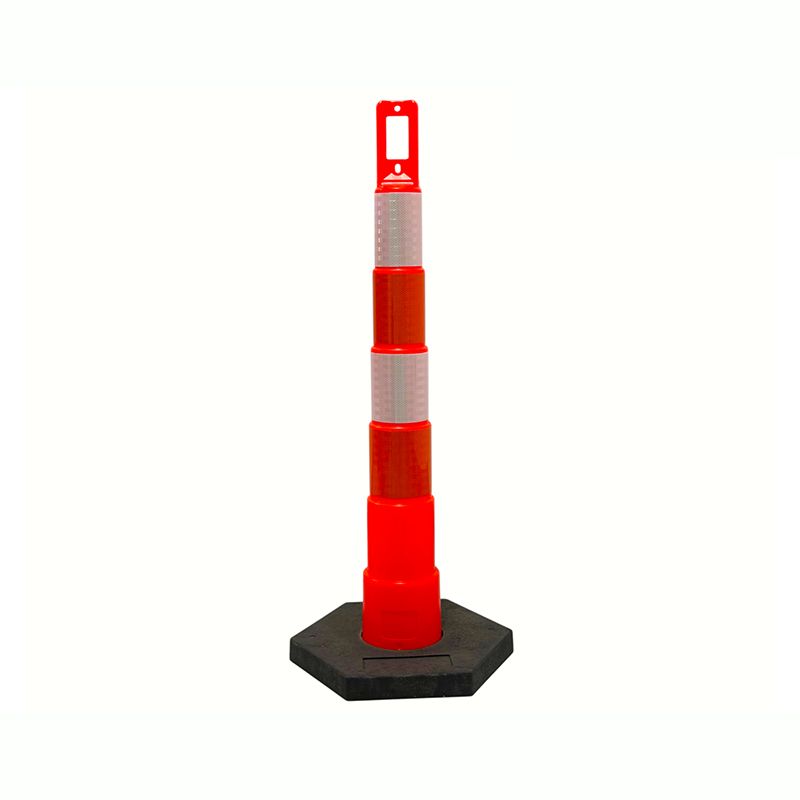 Verkeerswaarschuwingspaal voor zwaar gebruik met handgreep aan de bovenkant