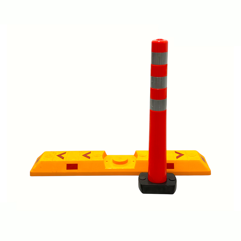 Modulaire flexibele afbakeningspaal met verkeersbaanscheidingsrand Modulaire flexibele afbakeningspaal met verkeersbaanscheidingsrand