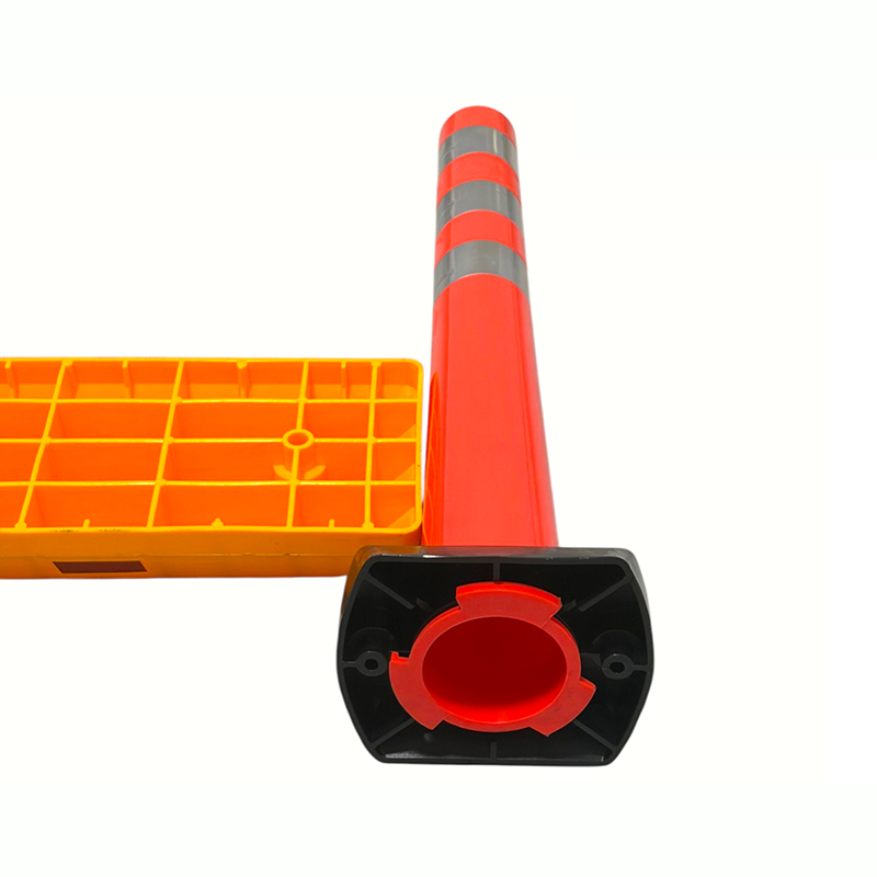 Modulaire flexibele afbakeningspaal met verkeersbaanscheidingsrand Modulaire flexibele afbakeningspaal met verkeersbaanscheidingsrand