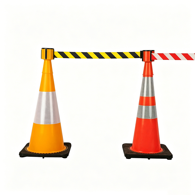 Cone-Top intrekbare riembarrière met 4-wegaansluiting