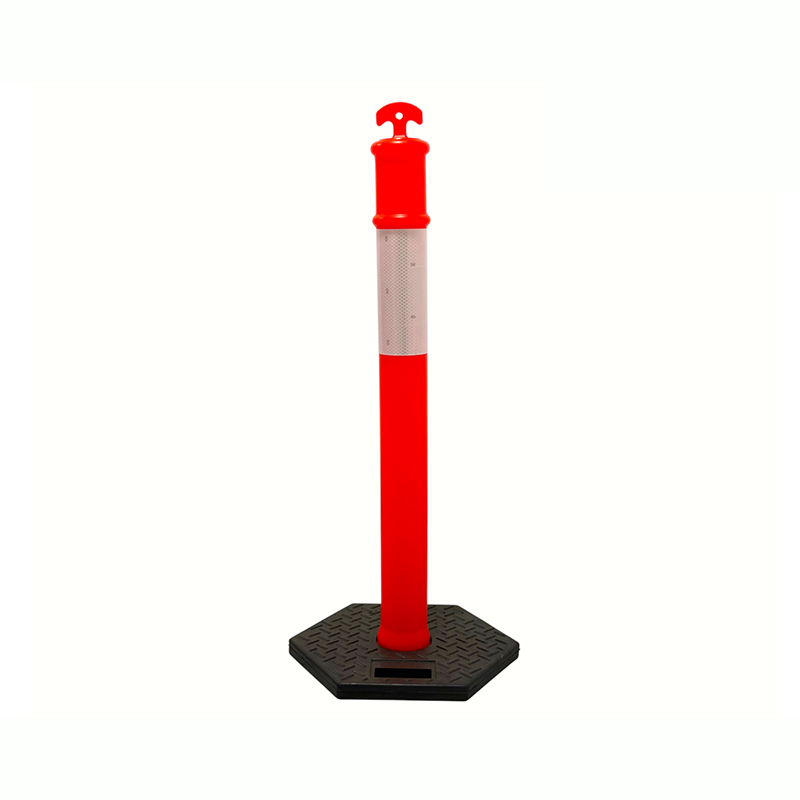 Verkeerswaarschuwingspaal voor zwaar gebruik met handgreep aan de bovenkant Verkeerswaarschuwingspaal voor zwaar gebruik met handgreep aan de bovenkant