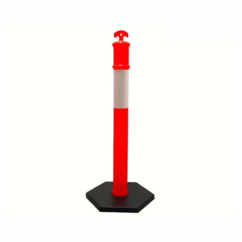 Verkeerswaarschuwingspaal voor zwaar gebruik met handgreep aan de bovenkant Verkeerswaarschuwingspaal voor zwaar gebruik met handgreep aan de bovenkant