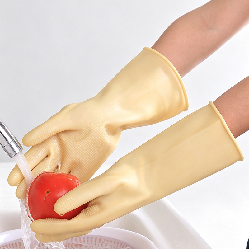 Zware zuur-/alkalibestendige latexrubberhandschoenen