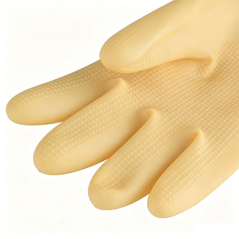 Zware zuur-/alkalibestendige latexrubberhandschoenen
