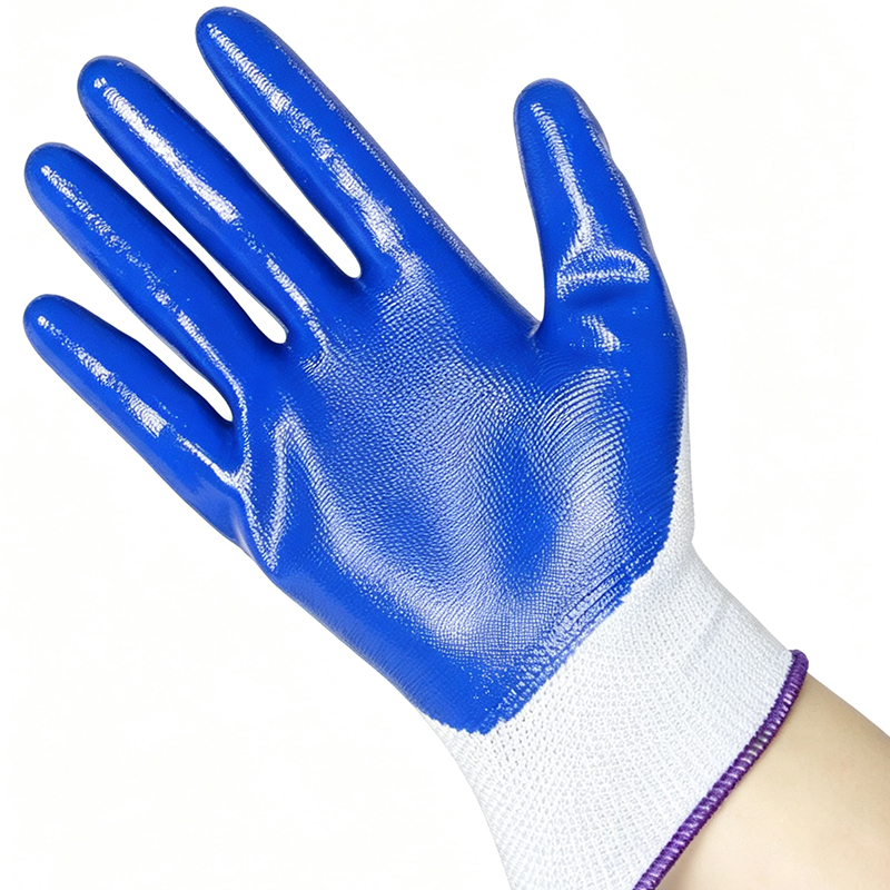 Chemisch- en oliebestendige werkhandschoenen met nitrilcoating