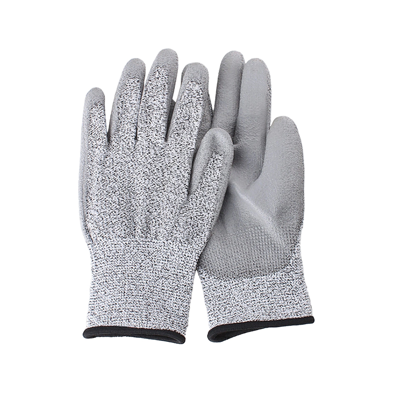 Anti-snijden gedimde PU-handschoenen