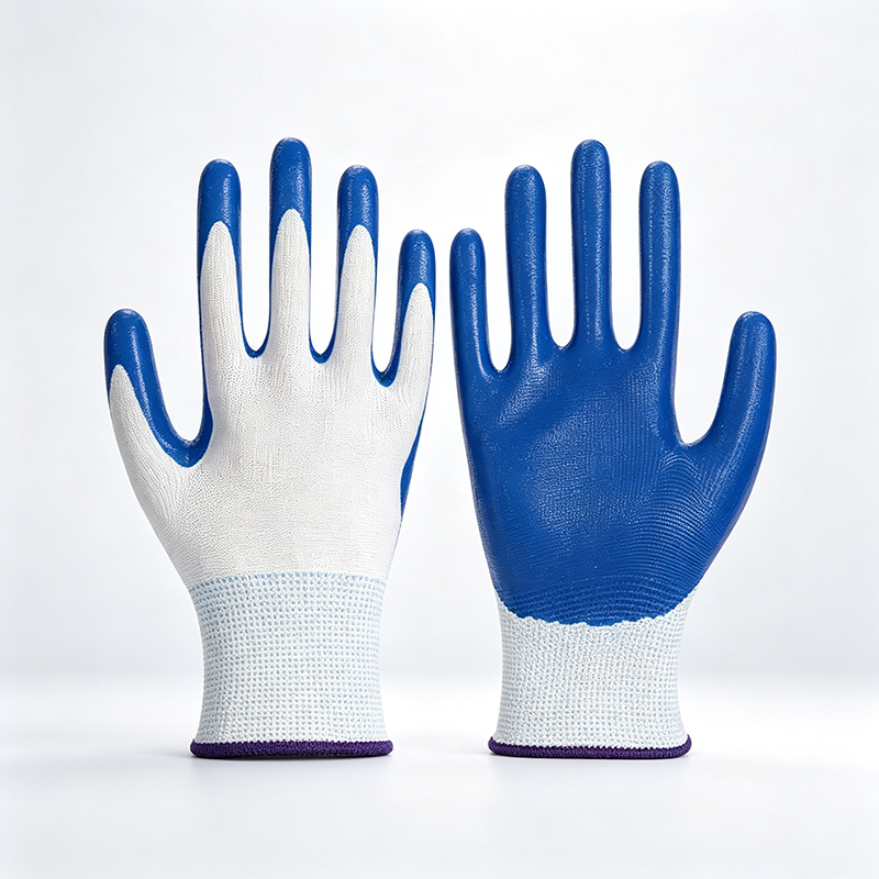 Chemisch- en oliebestendige werkhandschoenen met nitrilcoating