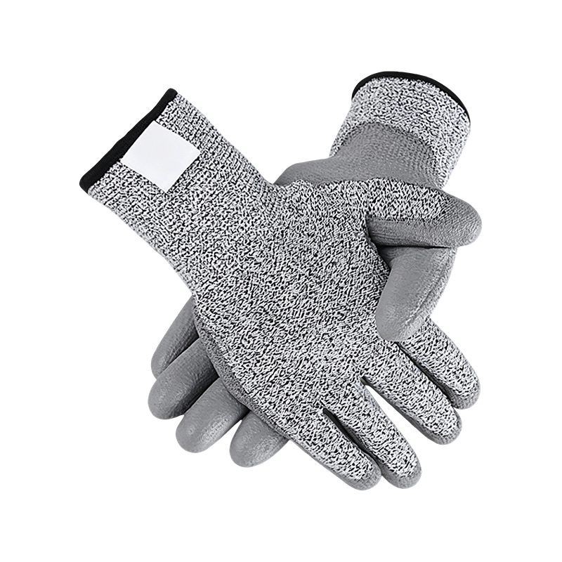 Anti-snijden gedimde PU-handschoenen