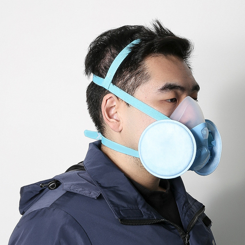 Siliconen gasmasker met dubbel filter