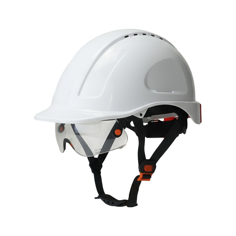Brilhelm met geïntegreerd intrekbaar vizier Brilhelm met geïntegreerd intrekbaar vizier