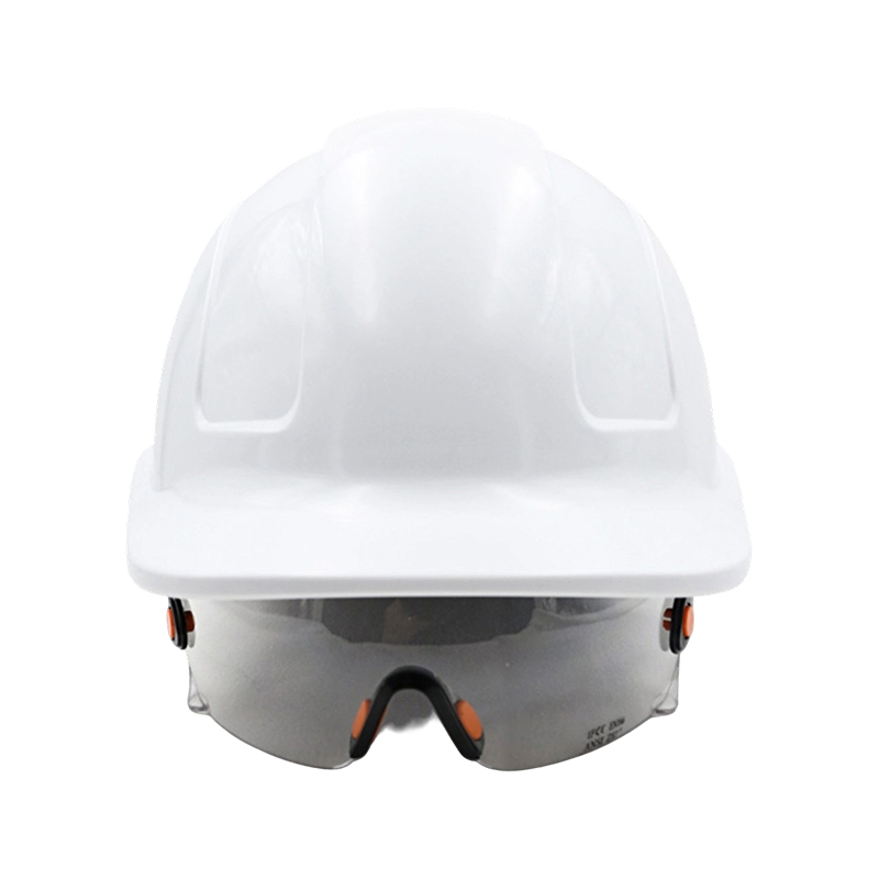 Brilhelm met geïntegreerd intrekbaar vizier Brilhelm met geïntegreerd intrekbaar vizier