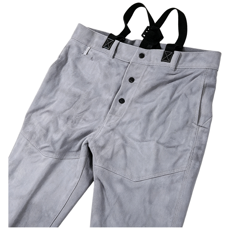 Natuurlijke koe split lederen lasbroek Natuurlijke koe split lederen lasbroek