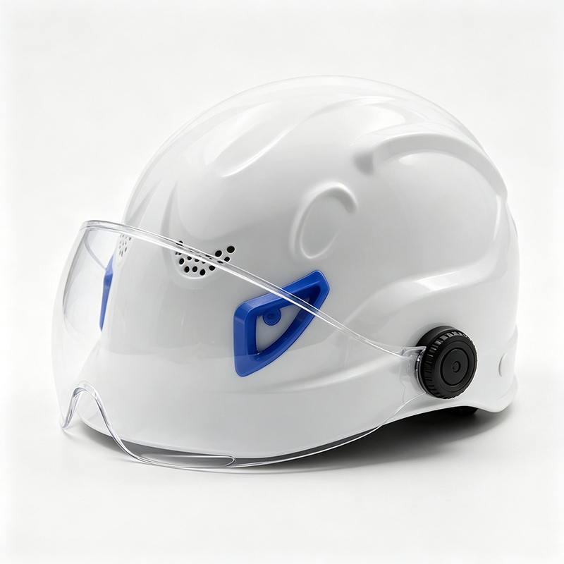 Dual-Purpose ABS-veiligheidshelm met geïntegreerde pc-bril
