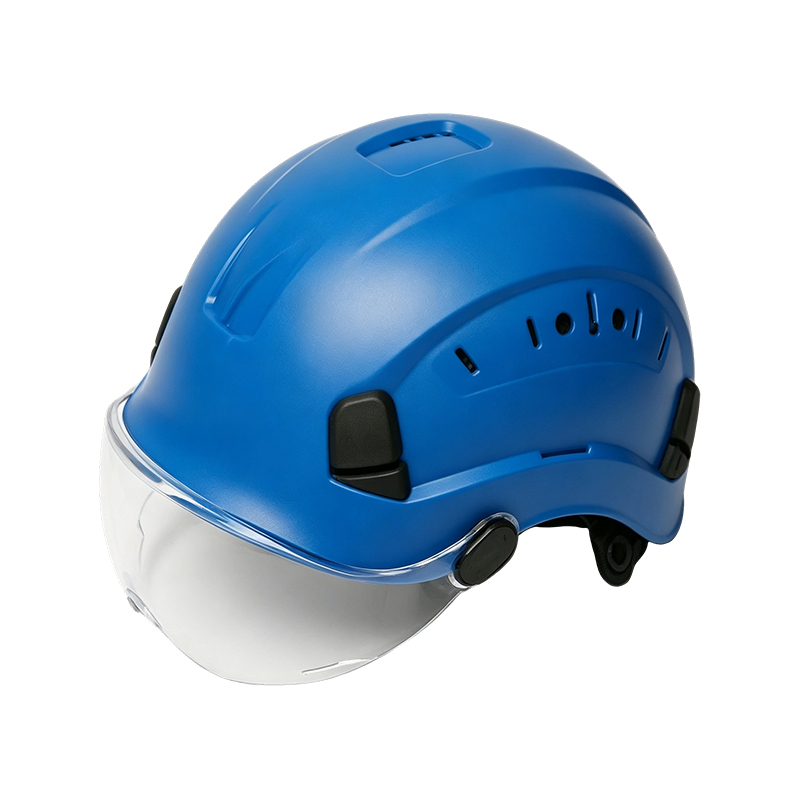 Brilhelm met geïntegreerd intrekbaar vizier Brilhelm met geïntegreerd intrekbaar vizier