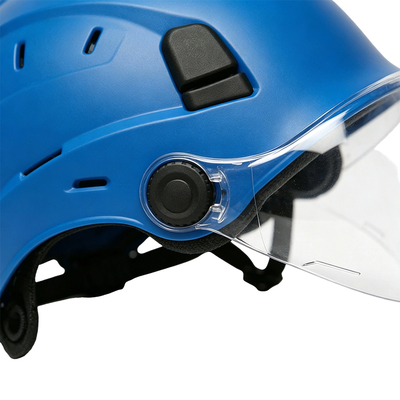 Brilhelm met geïntegreerd intrekbaar vizier Brilhelm met geïntegreerd intrekbaar vizier