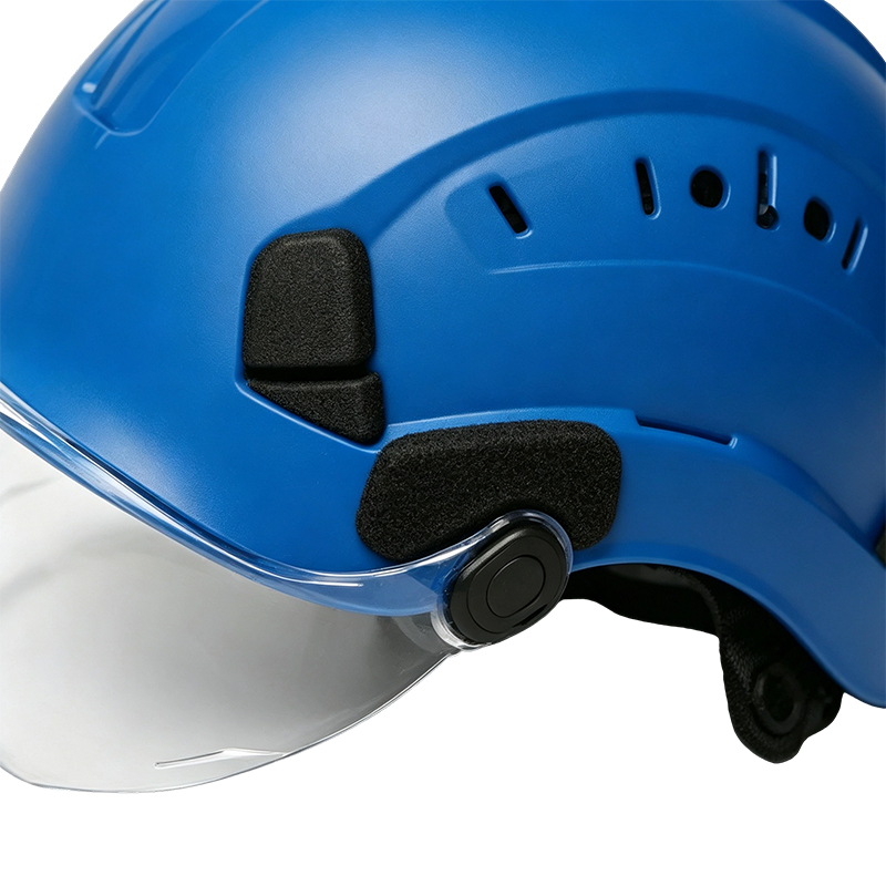 Brilhelm met geïntegreerd intrekbaar vizier Brilhelm met geïntegreerd intrekbaar vizier