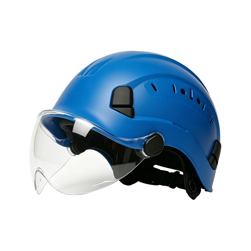 Brilhelm met geïntegreerd intrekbaar vizier Brilhelm met geïntegreerd intrekbaar vizier