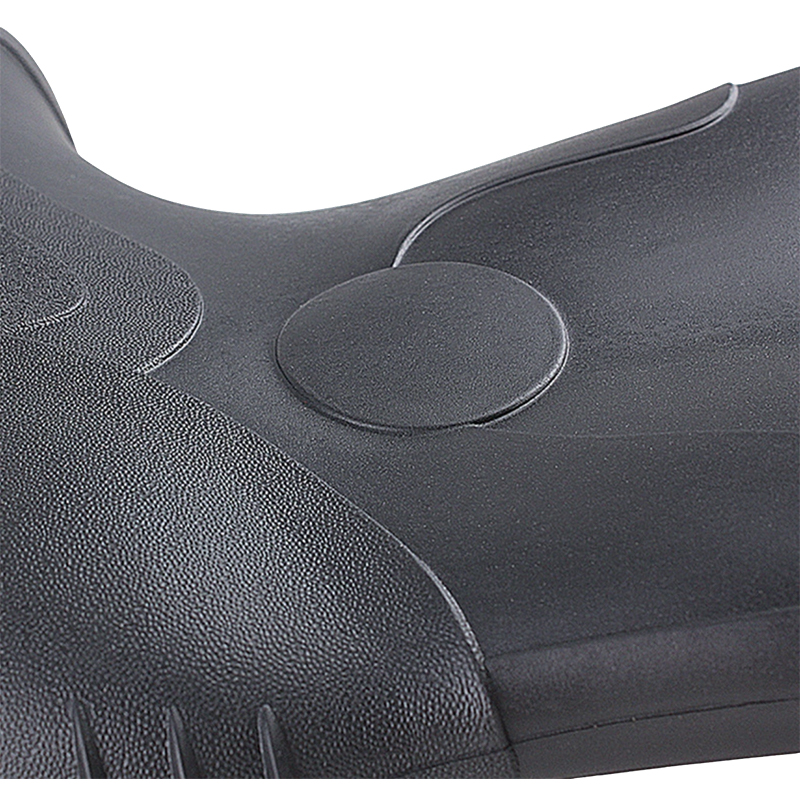 Zwart matte stalen neus PVC regenlaarzen