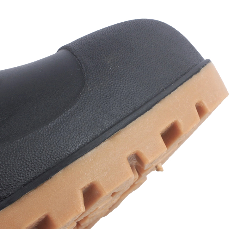 Zwart matte stalen neus PVC regenlaarzen