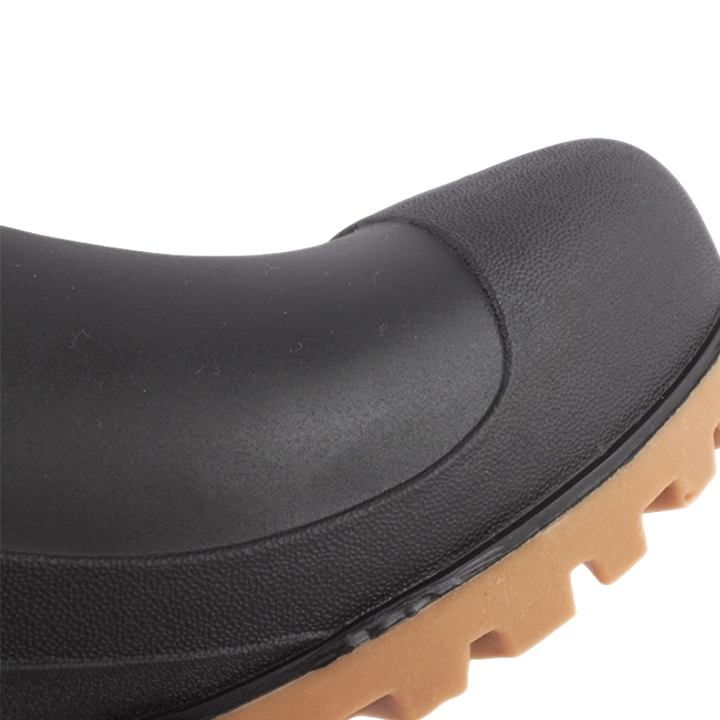 Zwart matte stalen neus PVC regenlaarzen