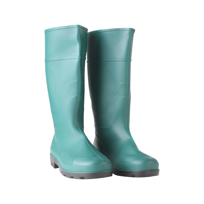 Groene matte industriële PVC regenlaarzen