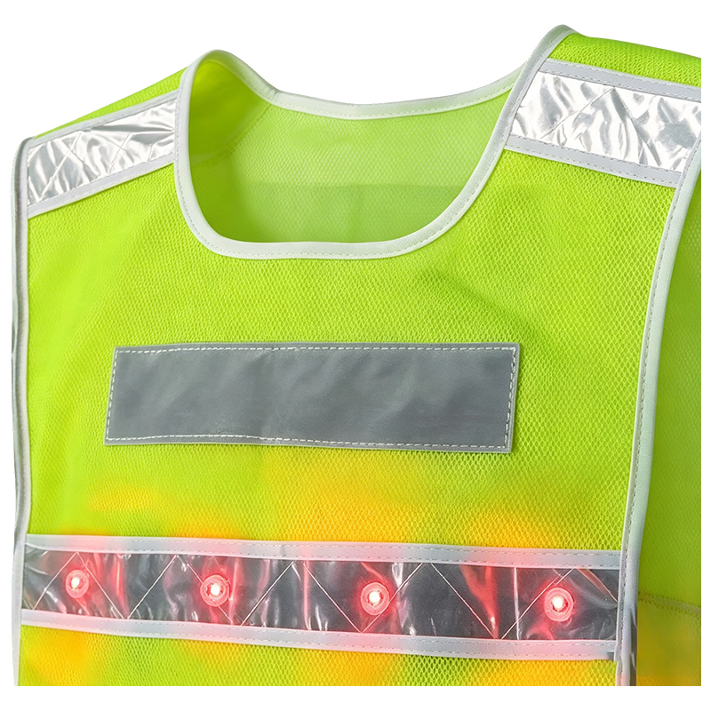 Actief verlicht LED-reflecterend veiligheidsvest